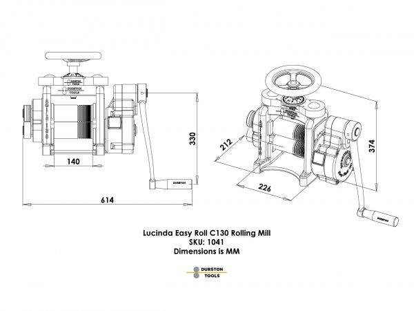 LAMINADOR DURSTON LUCINDA C130 15/1 CHAPA/HILO + RULETAS 1/2 CAÑA